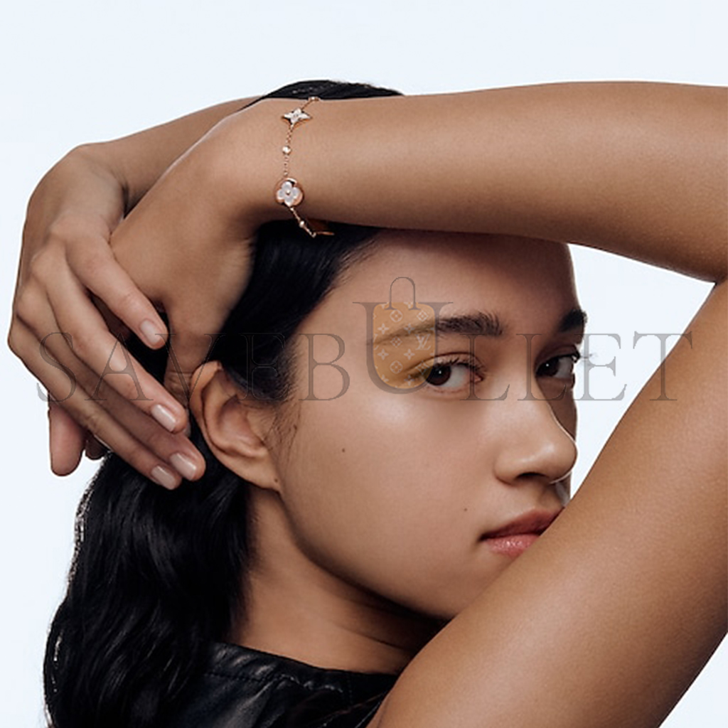 l**is v*t*n color blossom bb multi-motifs bracelet, pink gold and Di*m*nds q95650